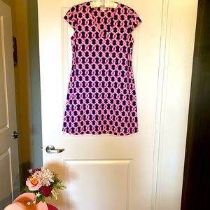 Julie Brown Geometric Pattern Dress Size Large